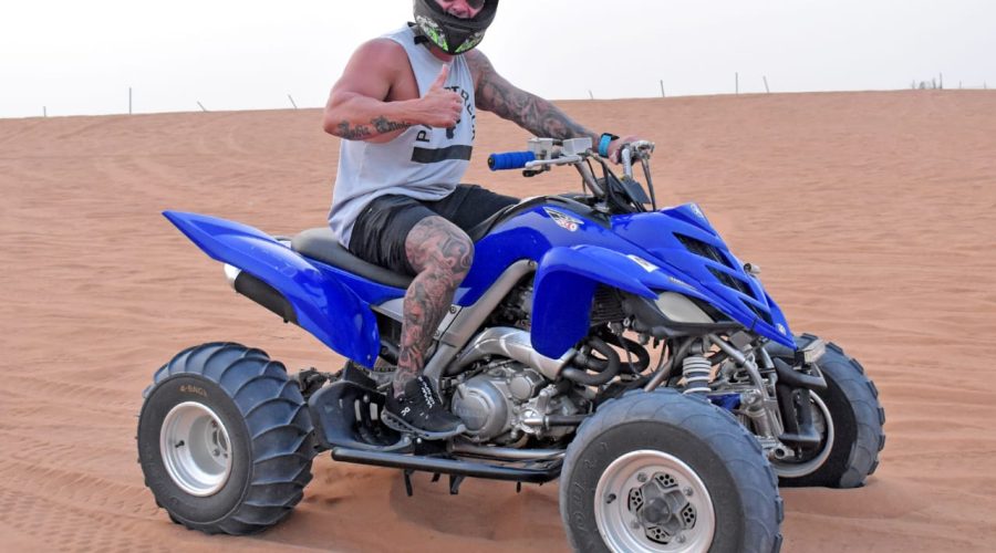 dft 12 Сафари на квадроцикле 700cc в Дубае с ужином BBQ — дюны Лахбаб, поездка на закате, экипировка включена