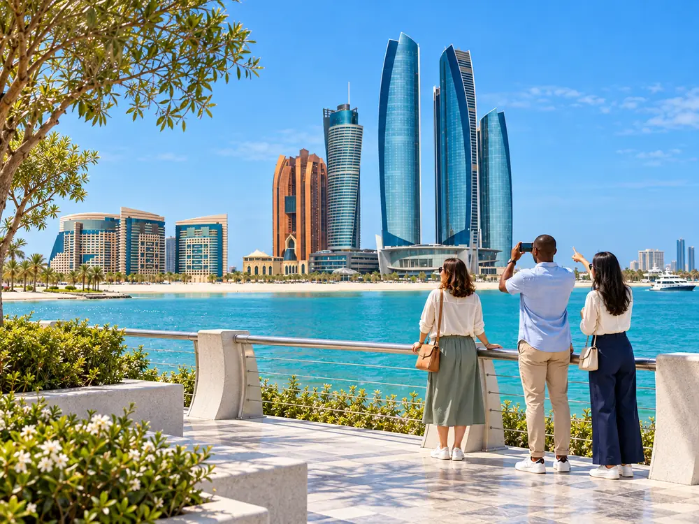 Abu Dhabi sightseeing photo stop during city tour from Dubai