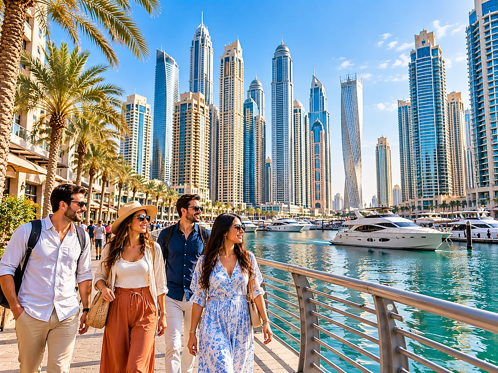 Dubai Marina and JBR during Half-Day Dubai City Tour