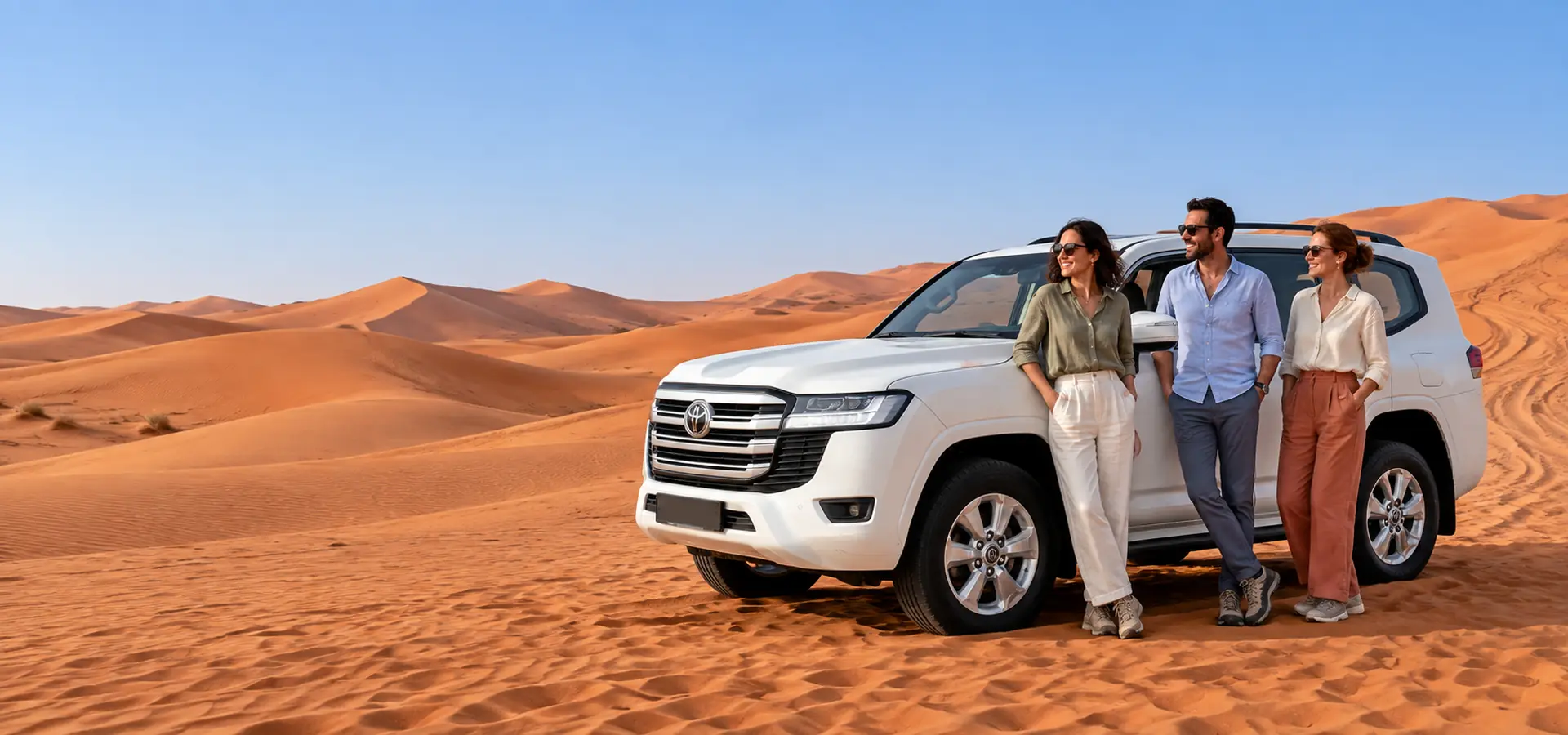 Private 4-Hour Desert Safari in Dubai with private 4x4 and Lahbab Red Dunes
