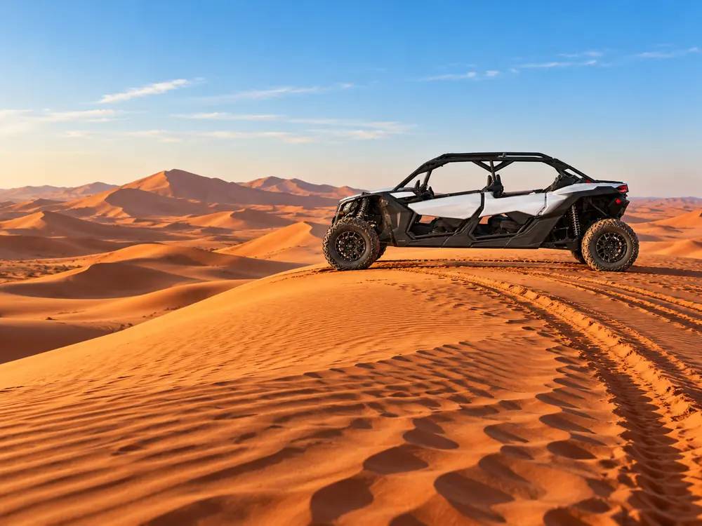Can-Am dune buggy on Dubai desert dunes