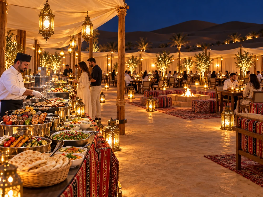 Premium desert camp BBQ dinner with Can-Am tour Dubai