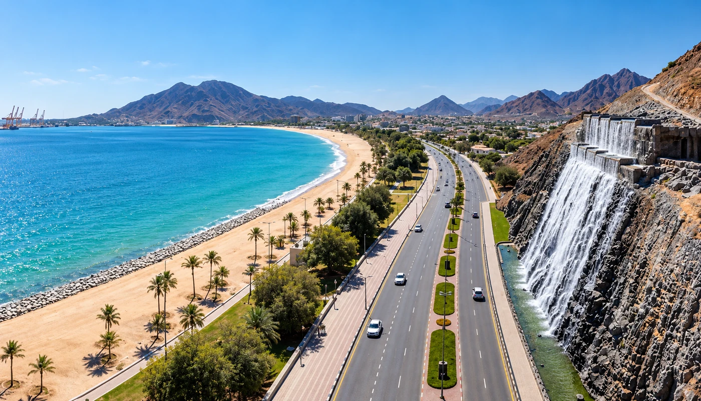 Fujairah Hajar Mountains and Gulf of Oman east coast