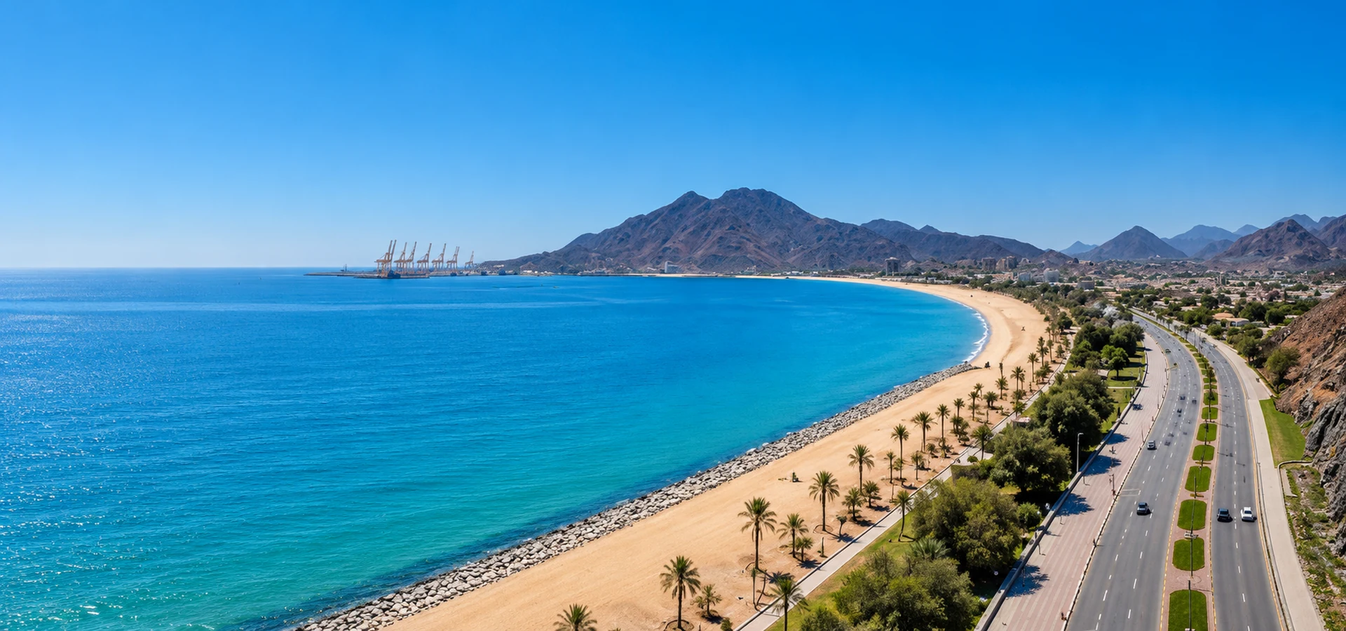 Private Fujairah city tour from Dubai with Hajar Mountains and Gulf of Oman