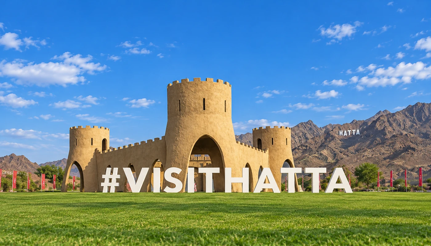 Hatta mountains and scenic landscape