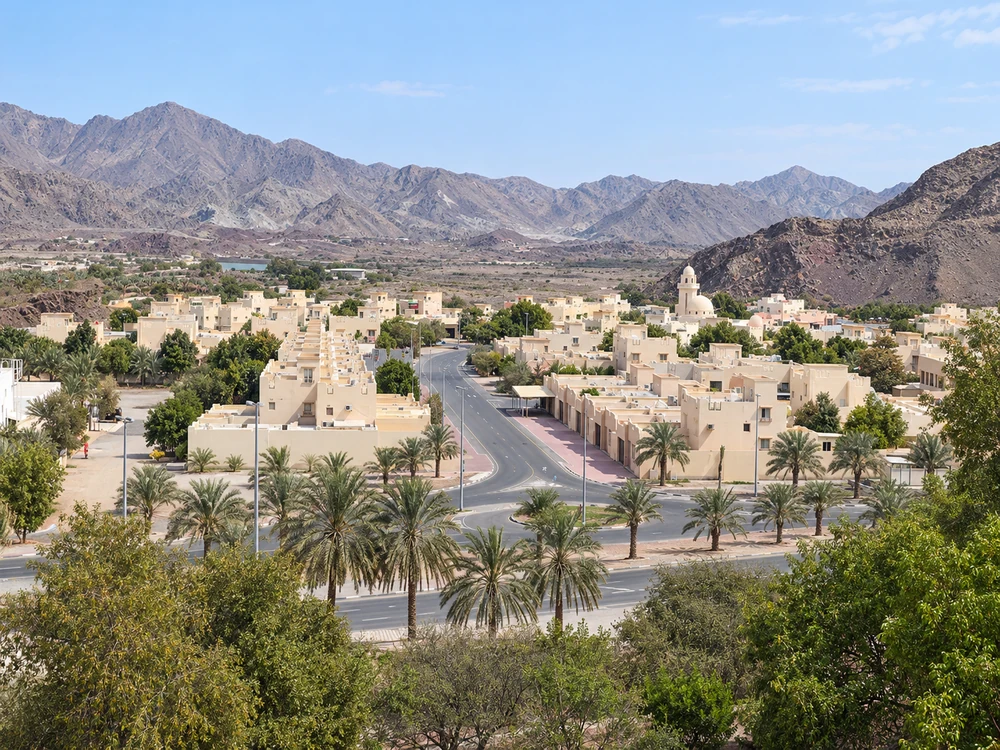 Scenic mountain road through Hatta
