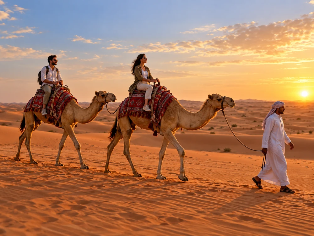 Camel ride included with Polaris evening desert experience Dubai