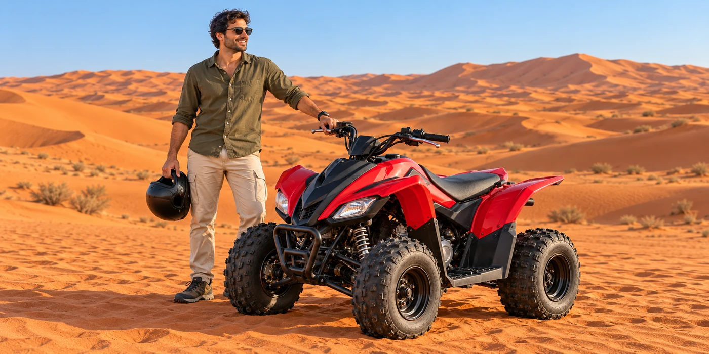 270cc quad bike self-drive experience in Dubai desert dunes